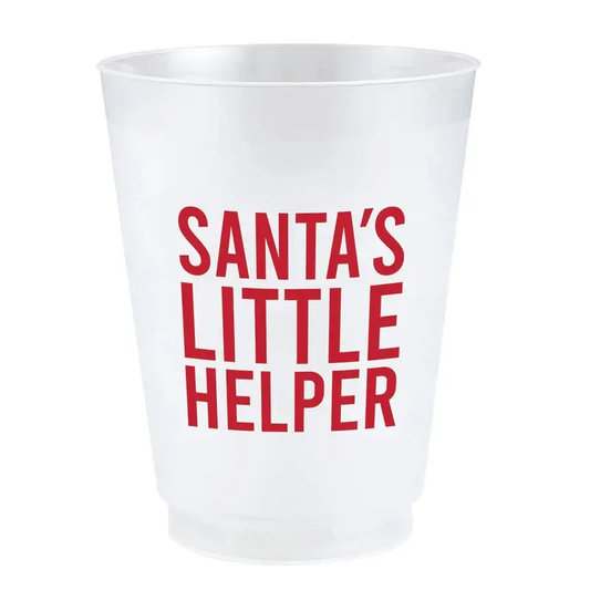 Holiday Frost Cups Set of 8 Santa's Helper