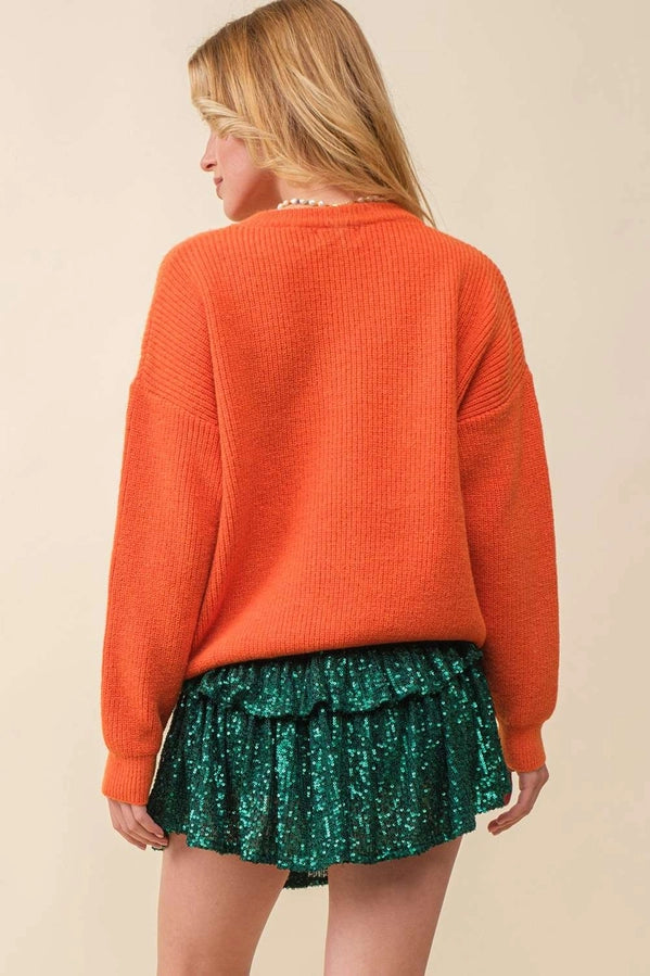 Hello Pumpkin Sweater Orange