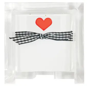 Note Sheets in Box Heart