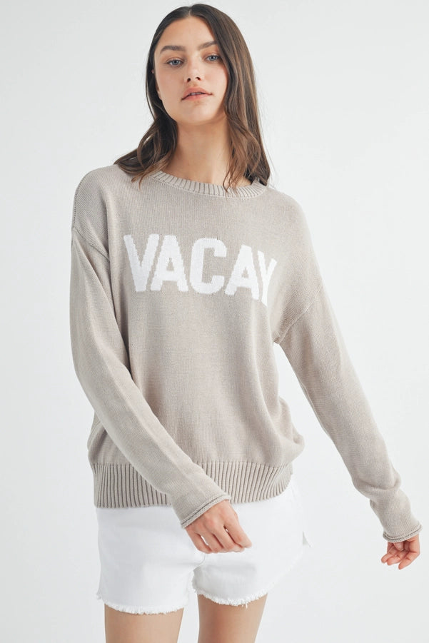 Valerie Vacay Sweater Stone