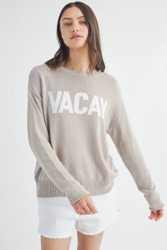 Valerie Vacay Sweater Stone