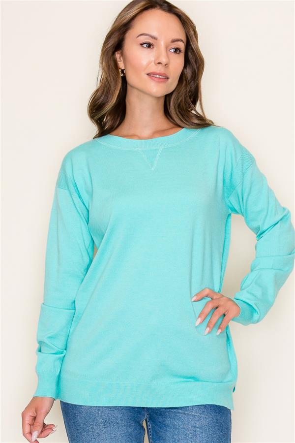 Devi Sweater Turquoise