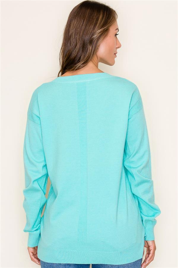 Devi Sweater Turquoise