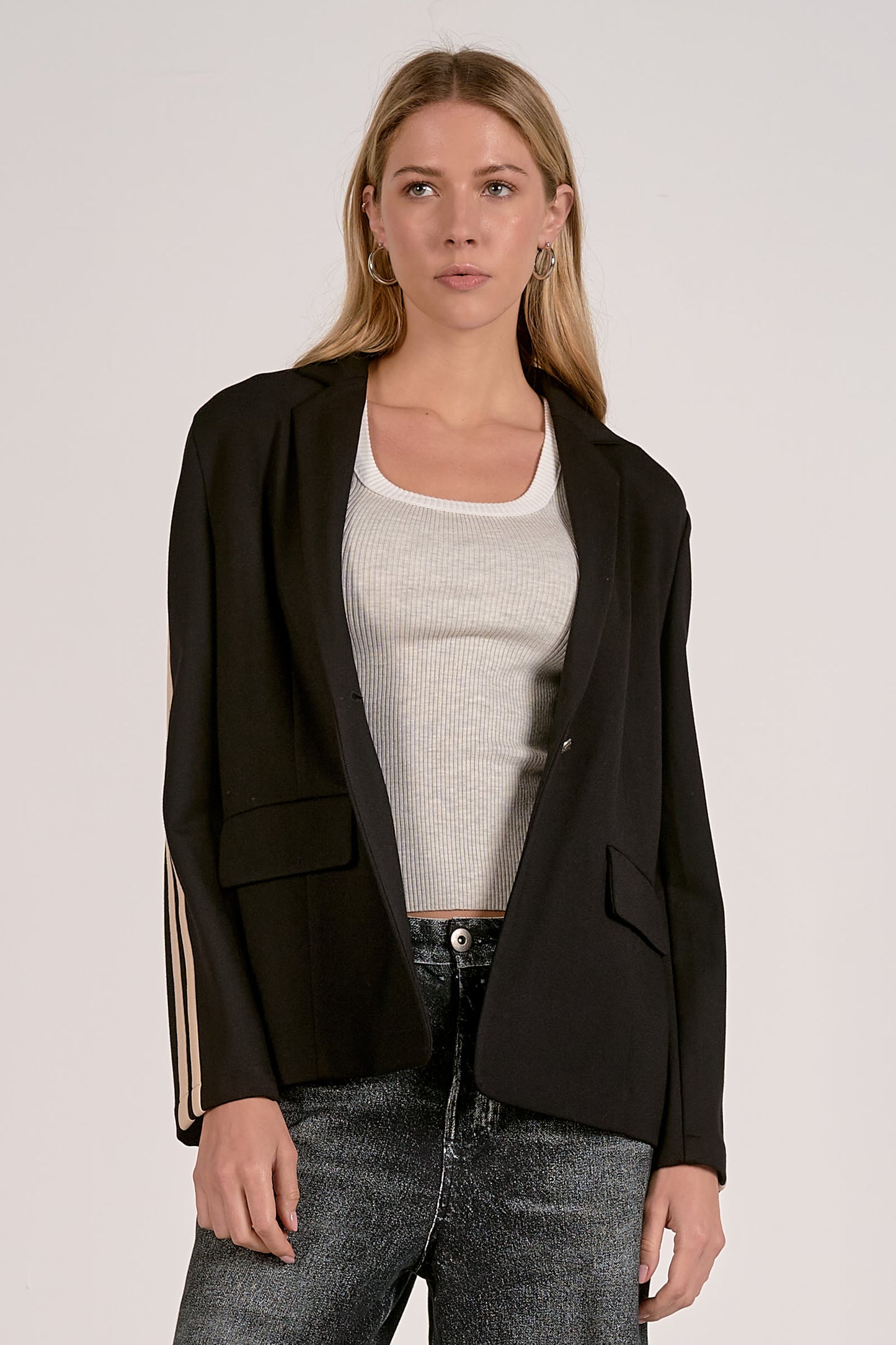 Ellie Track Blazer Black
