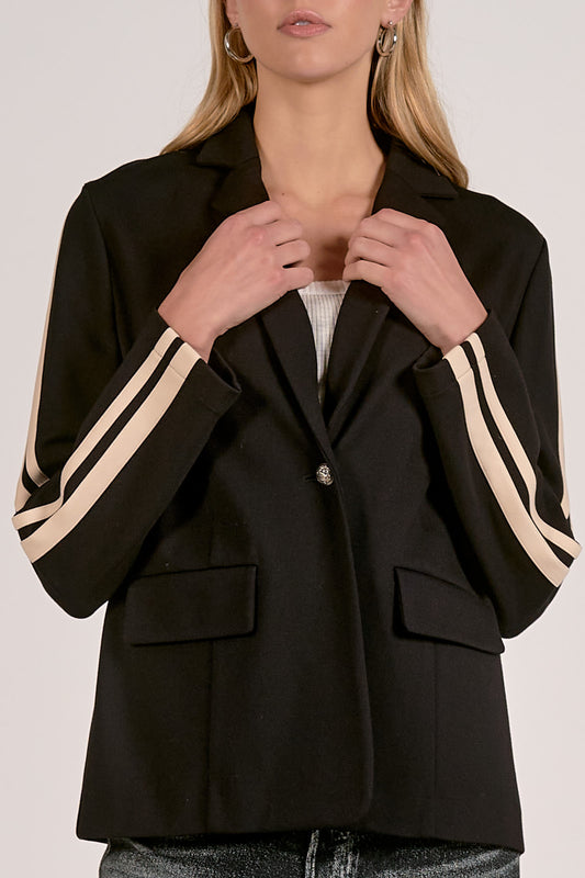 Ellie Track Blazer Black