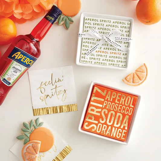 Aperol Napkins and Tray Orange