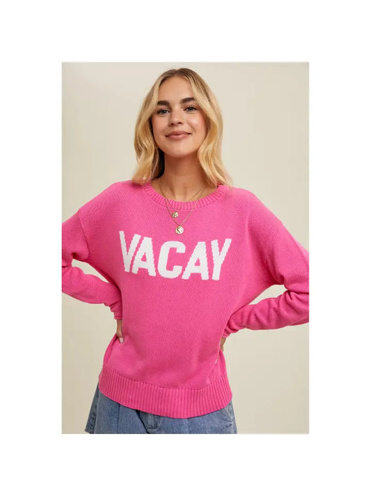 Valerie Vacay Sweater Pink