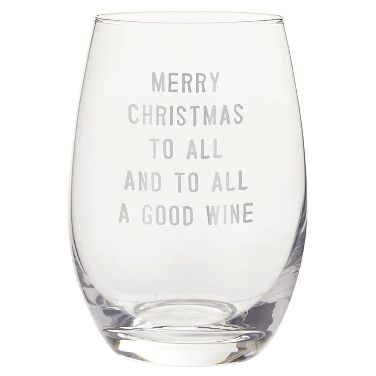 Merry Christmas to All Wine Glass