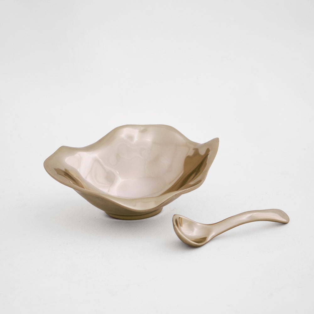 Sierra Small Oval Bowl with Spoon by Beatriz Bowl