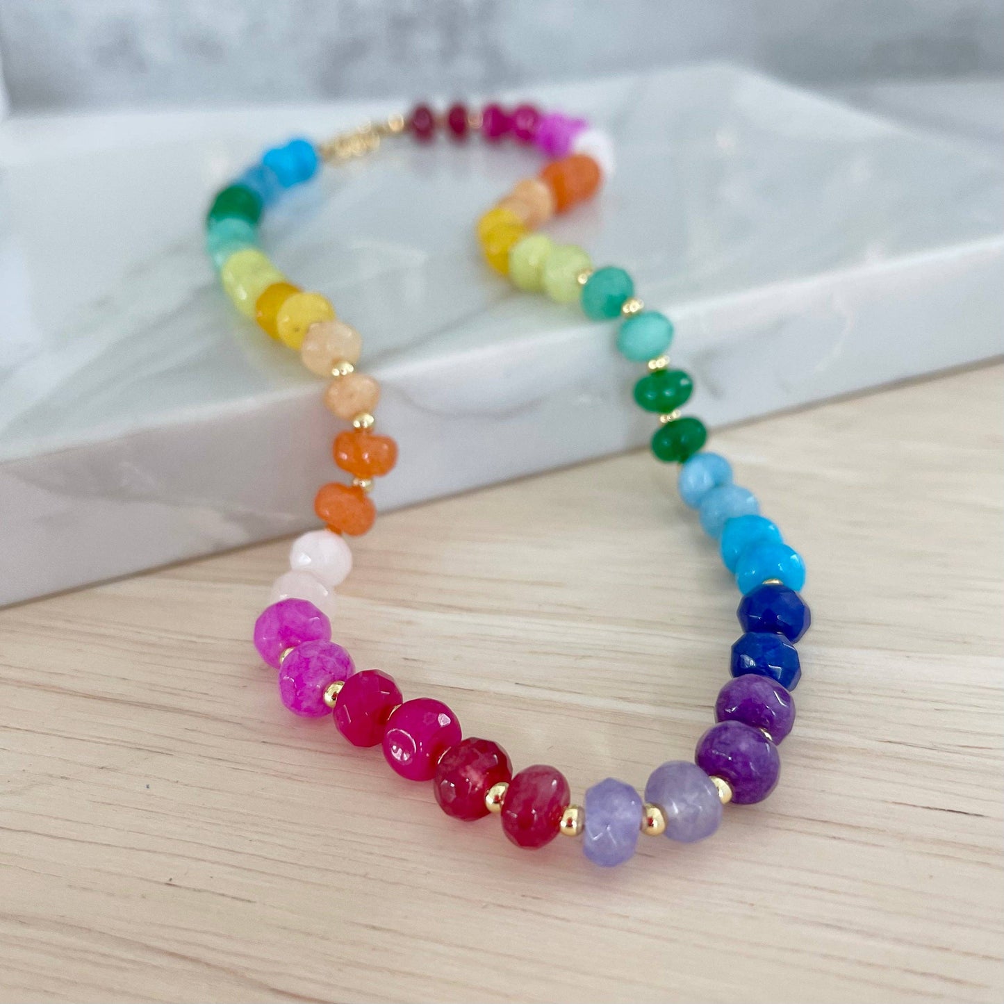 Gwyneth Gemstone Candy Necklace