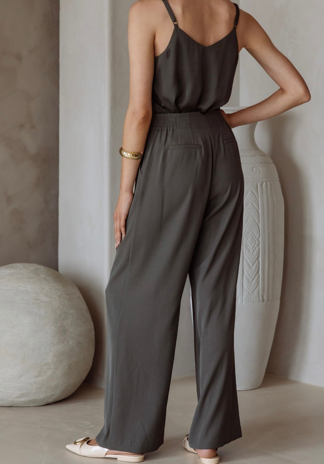 Darla Trouser Pants Dark Olive