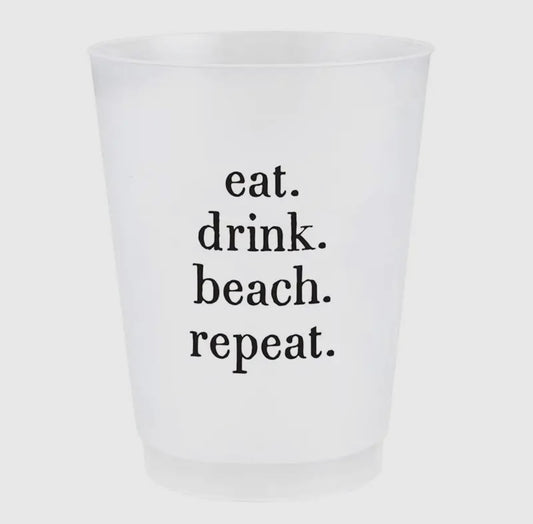 Frost Flex Cups Eat. Drink. Beach. Set of 8