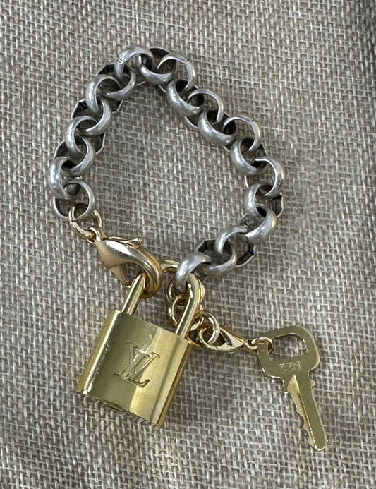 Vintage Louis Vuitton Rolo Bracelet Matte Silver