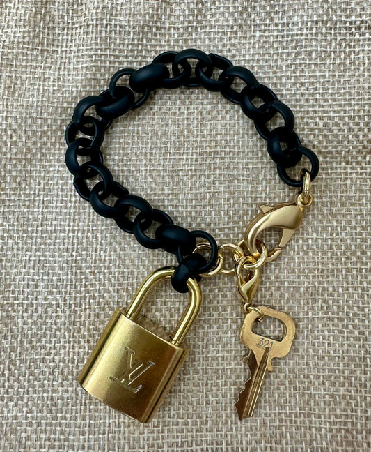 Vintage Louis Vuitton Rolo Bracelet Matte Black