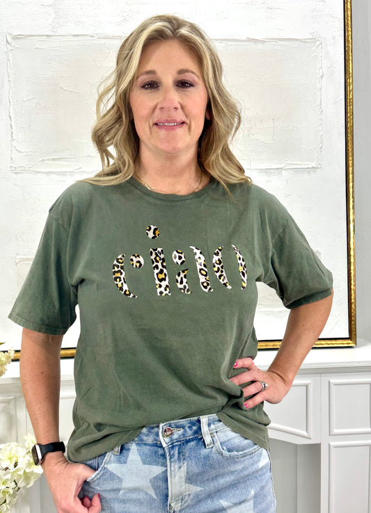 Ciao T-Shirt Leopard Green