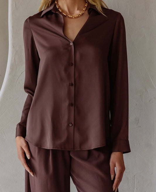 Sandra Blouse Espresso