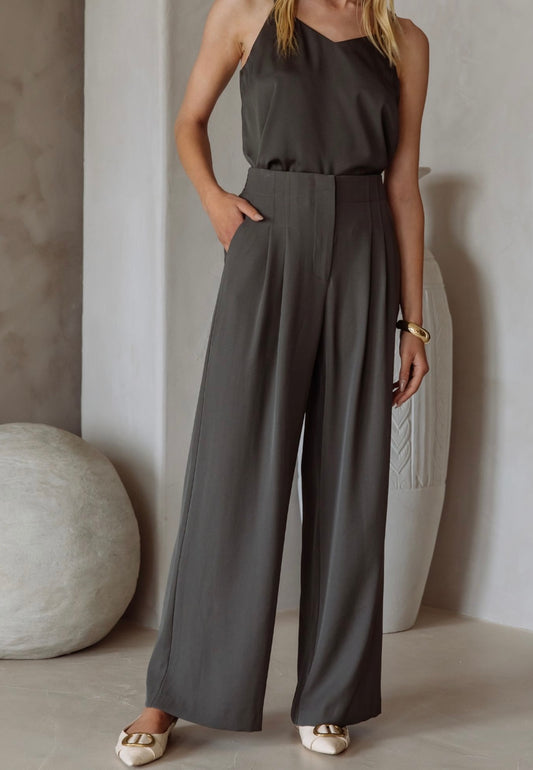 Darla Trouser Pants Dark Olive