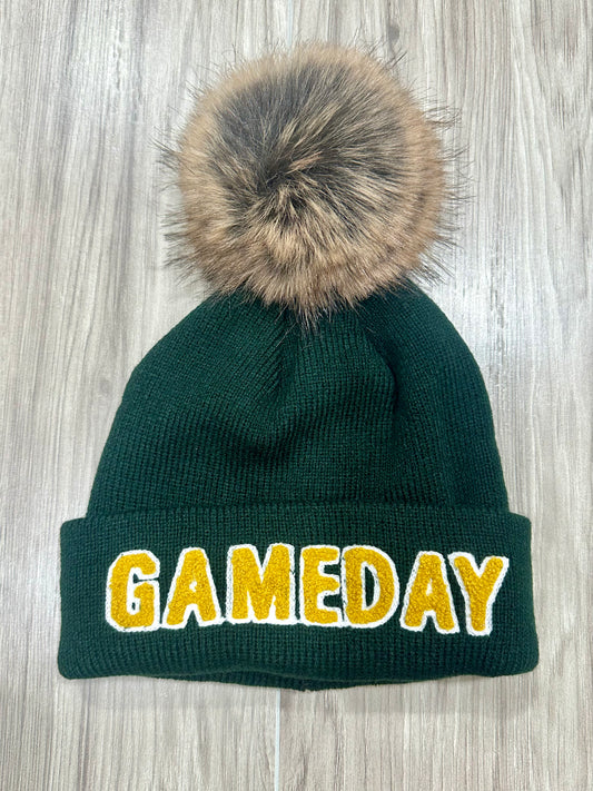 Game Day Pom Hat Green