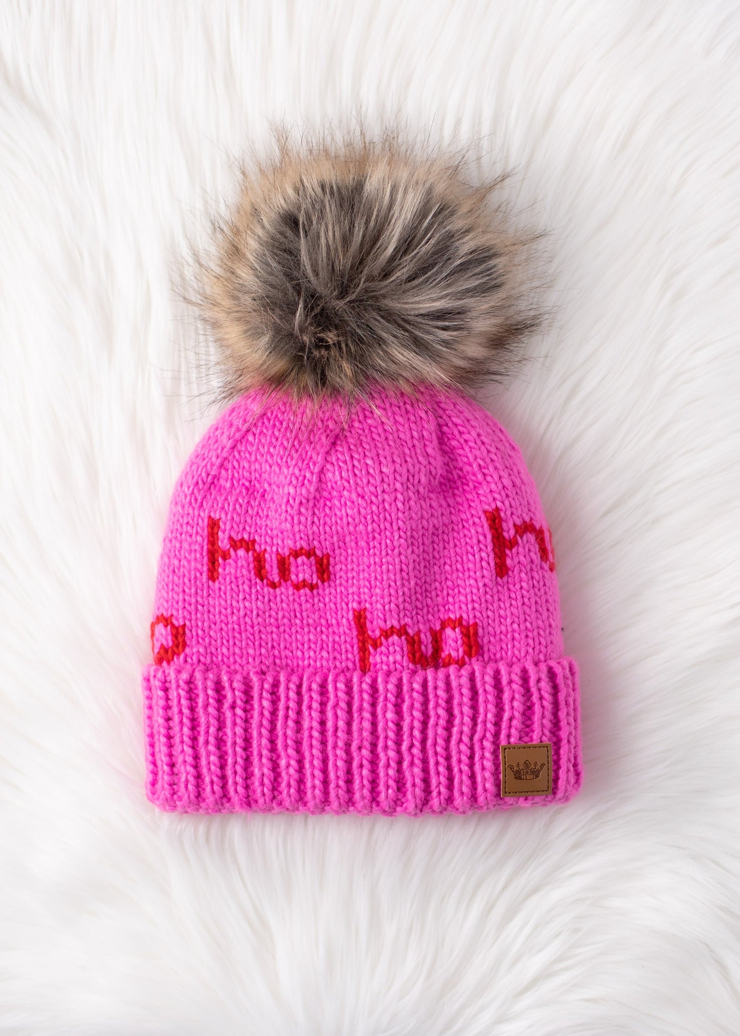 Pom Hat Ho Ho Ho Pink