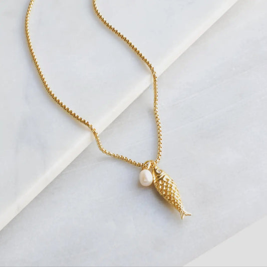 Gold Fish Necklace