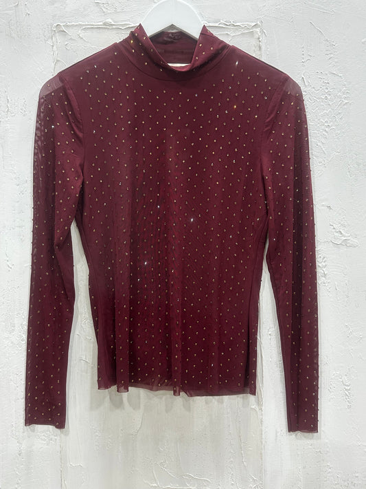 Frenchie Top Burgundy