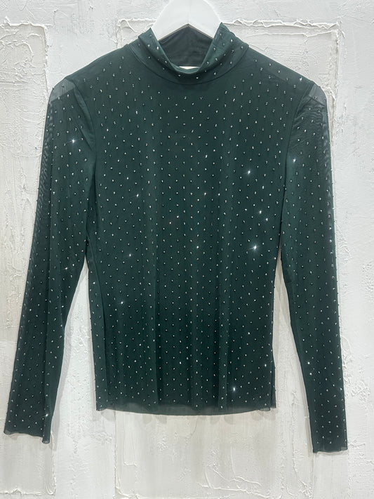 Frenchie Top Forest Green
