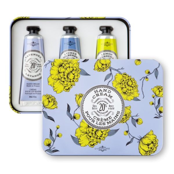 La Chatelaine Hand Cream Trio Gift Tin Lavender