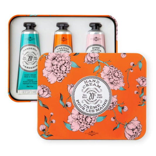 La Chatelaine Hand Cream Trio Gift Tin Orange