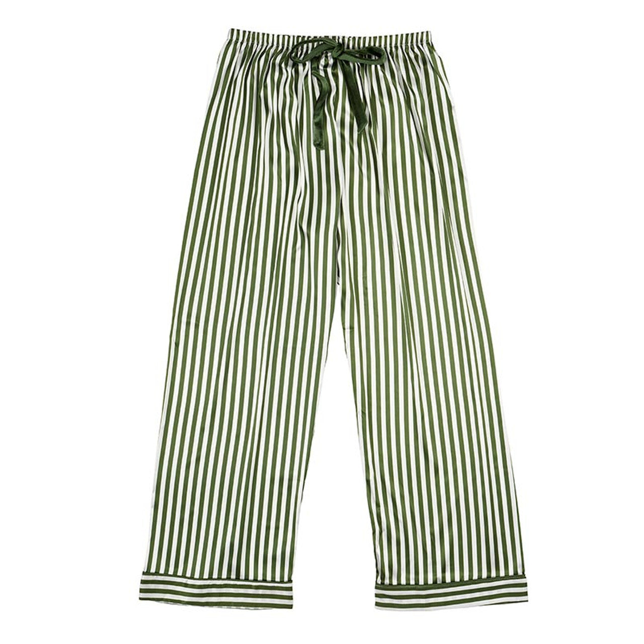 Satin Pajamas Green Stripe