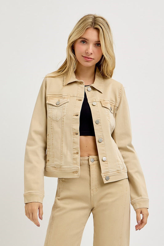 Katrina Denim Jean Jacket Latte