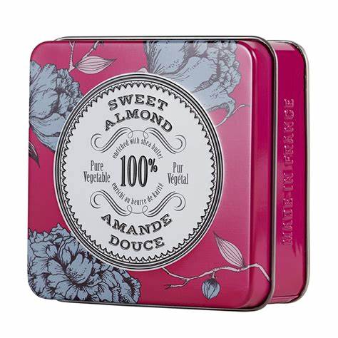 La Chatelaine Travel Soap in Tin Sweet Almond