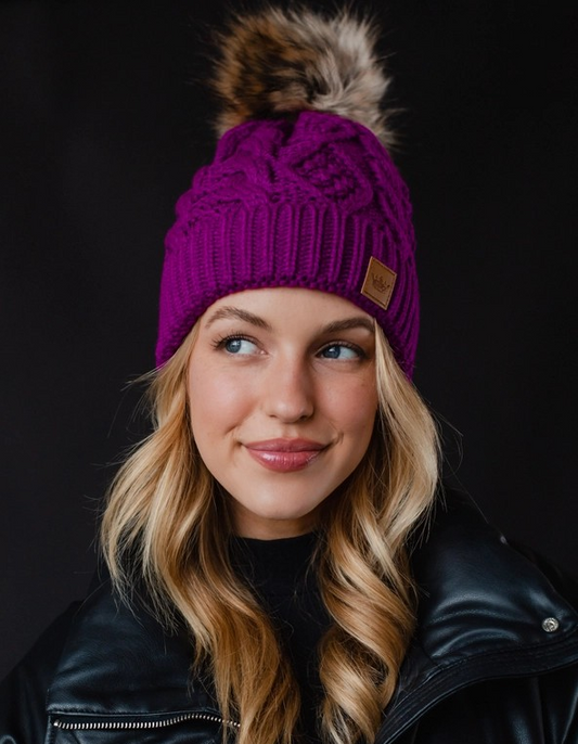 Pom Hat Purple