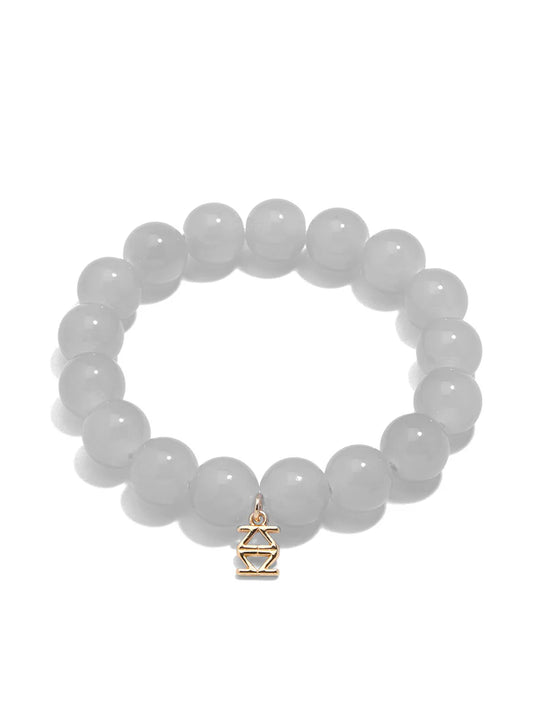 Mary Beaded Bracelet Light Grey