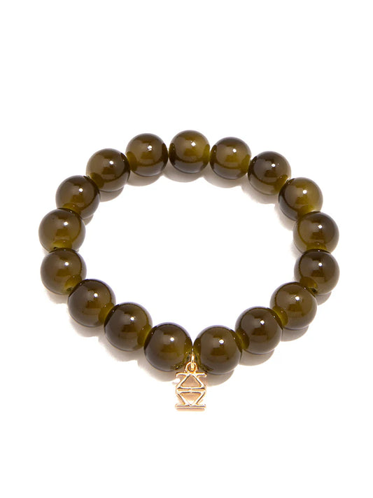 Mary Beaded Bracelet Olive