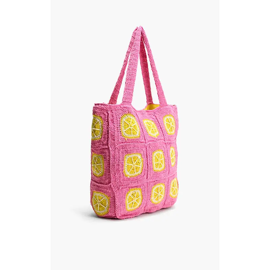Lime Crochet Tote Bag