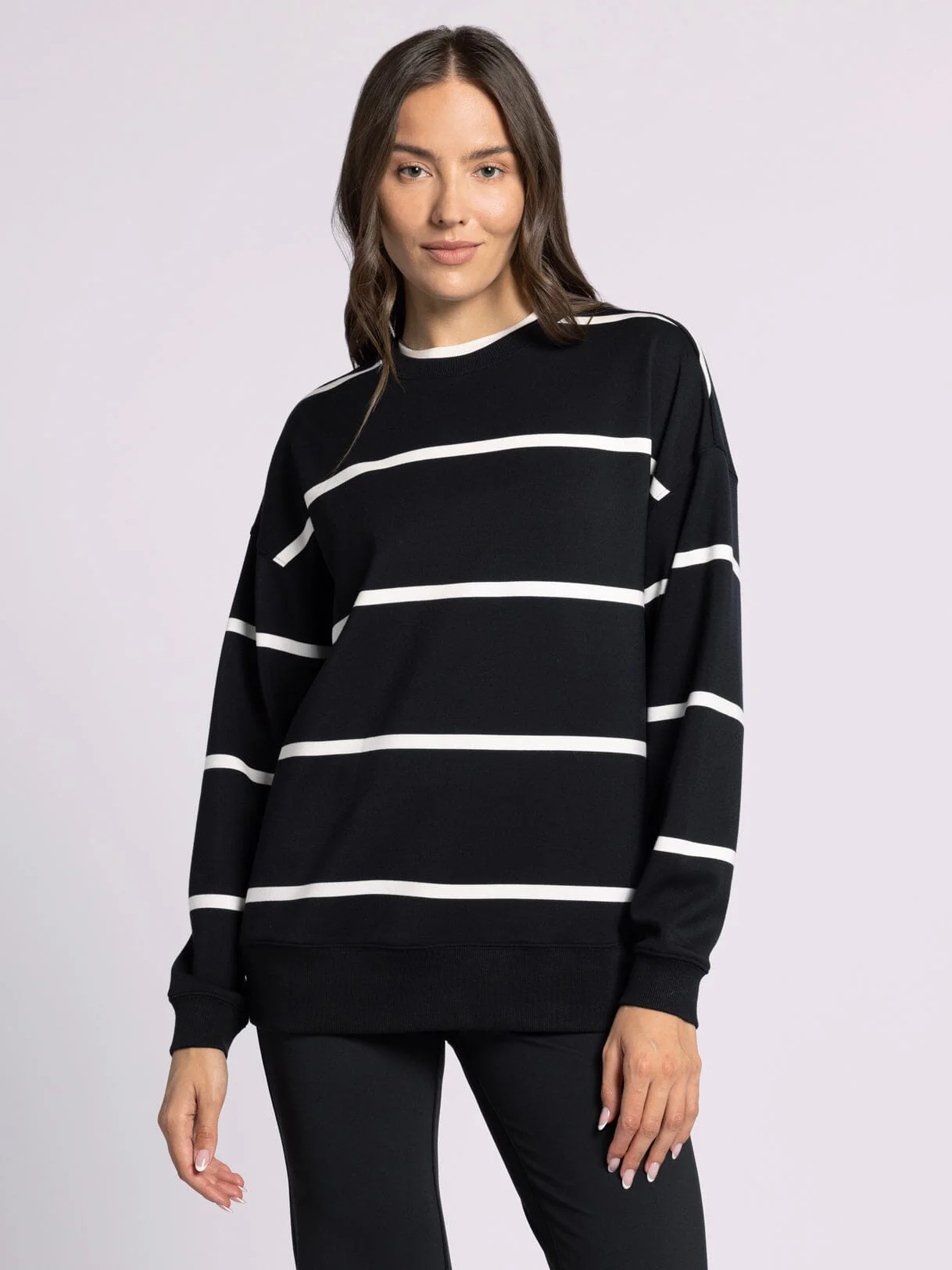 Martina Crew Stripe Black