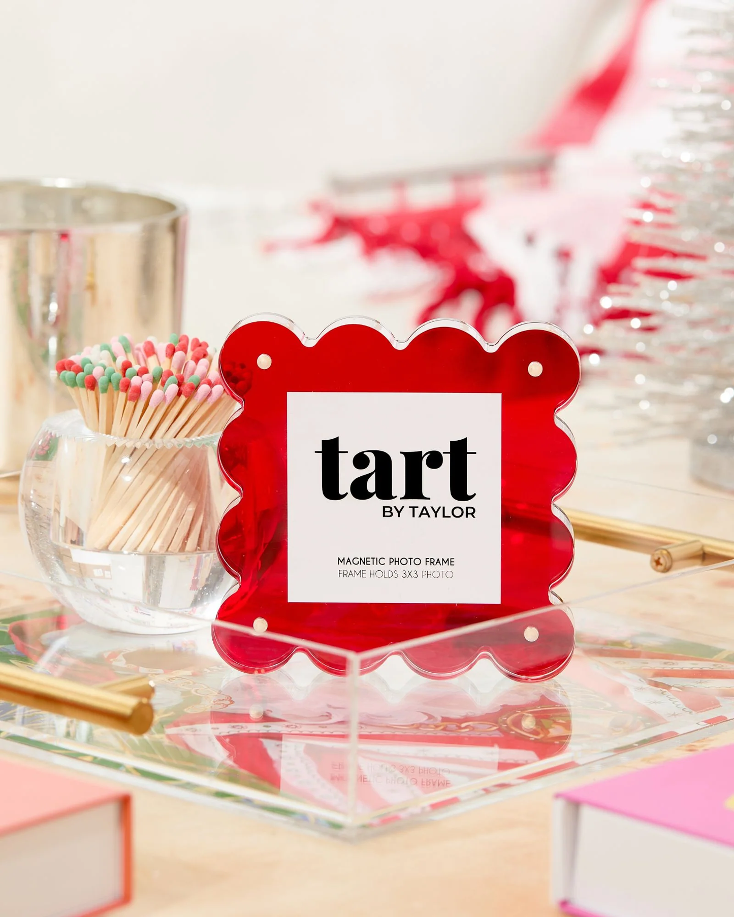 Mini Acrylic Picture Frame Red