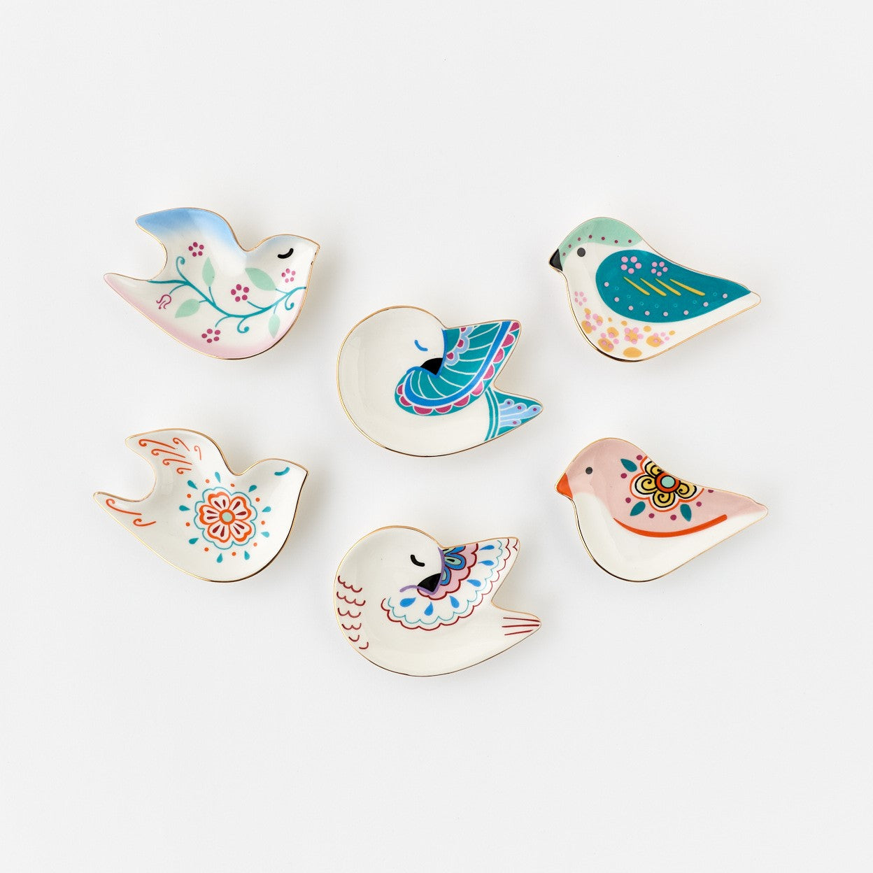 Colorful Porcelain Bird Dish