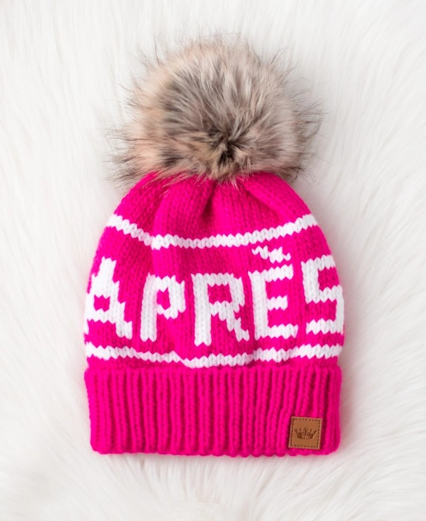 Pom Hat Apres Pink