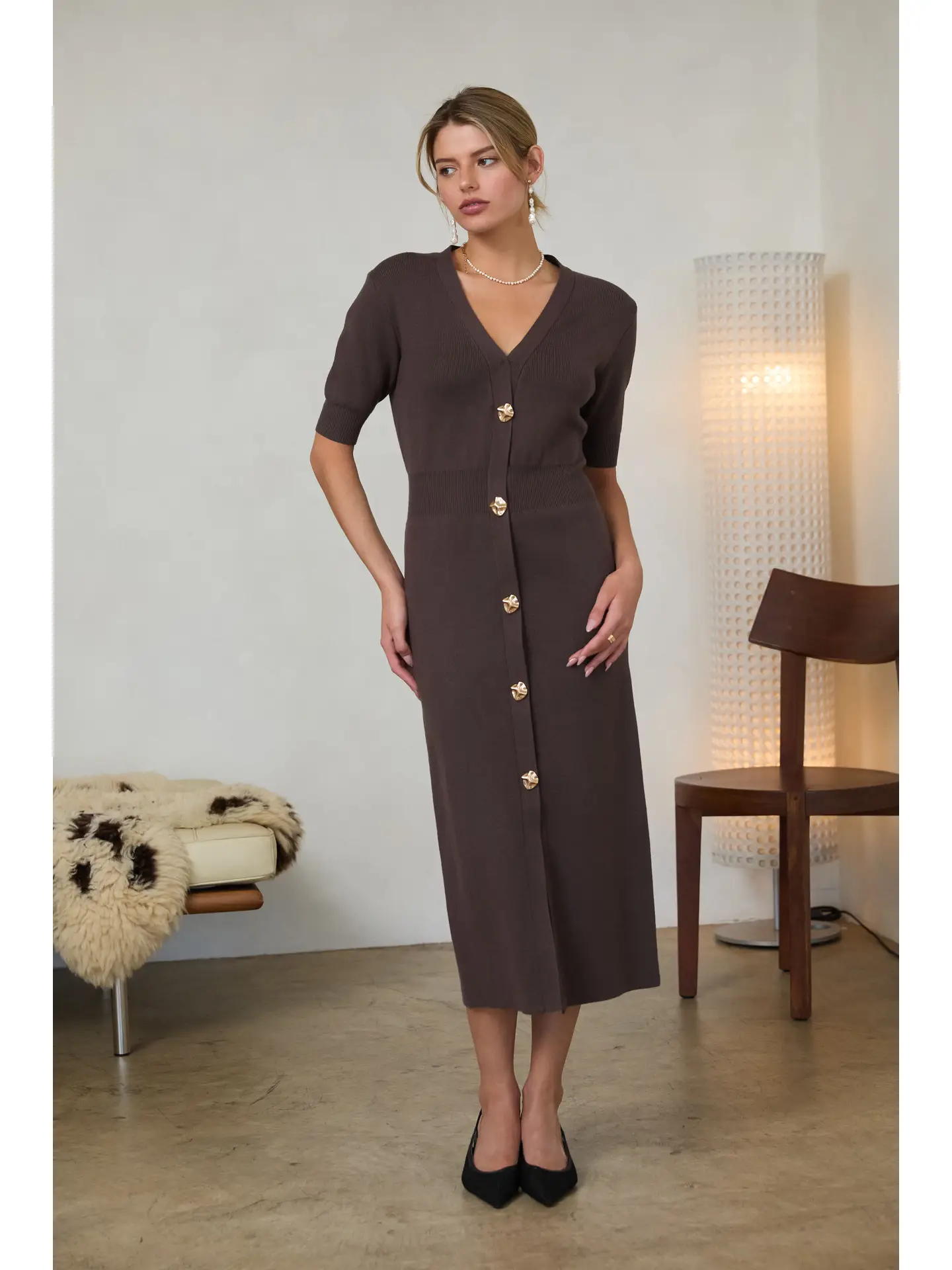 Brinley Dress Chocolate