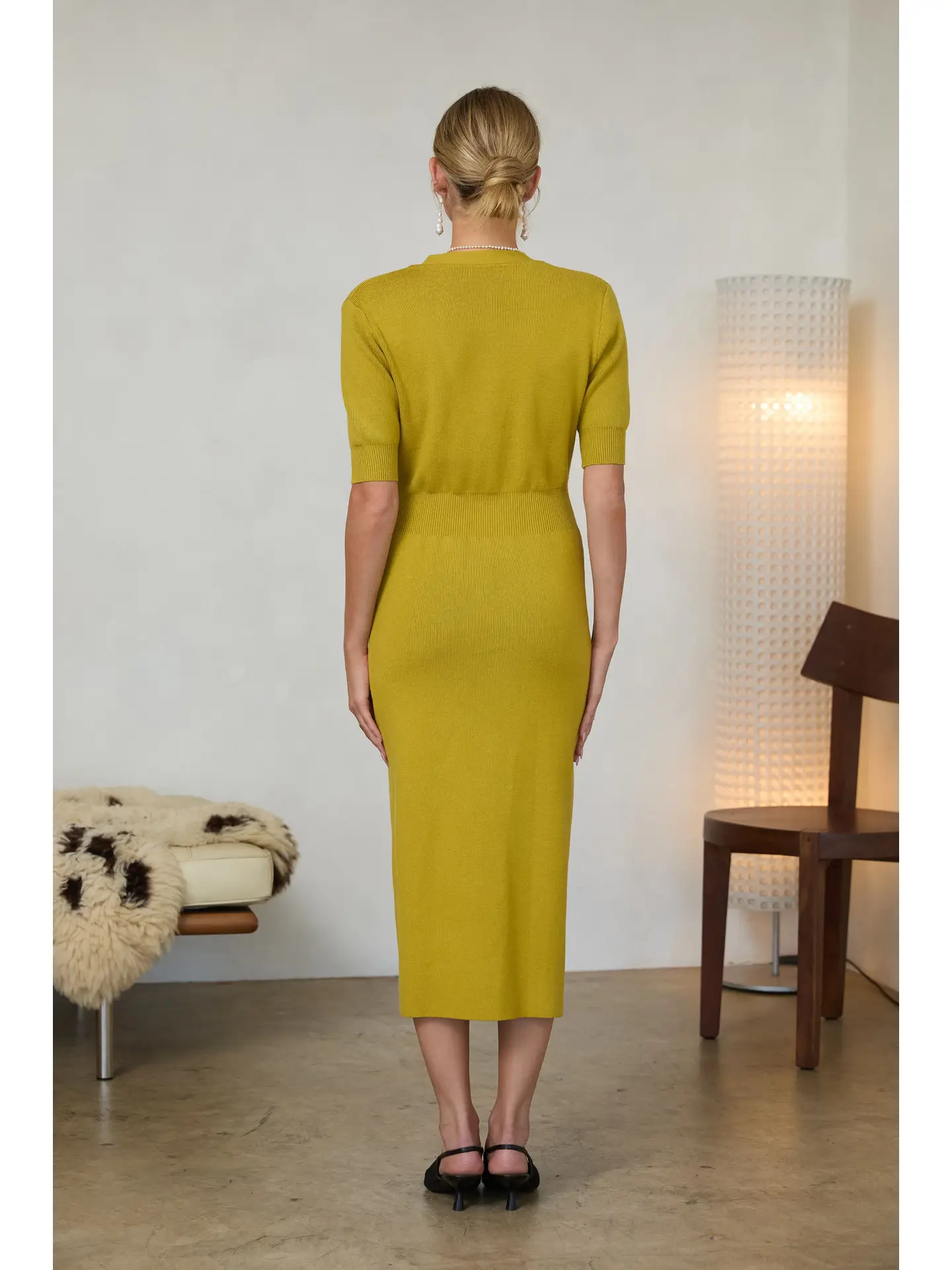 Brinley Dress Chartreuse