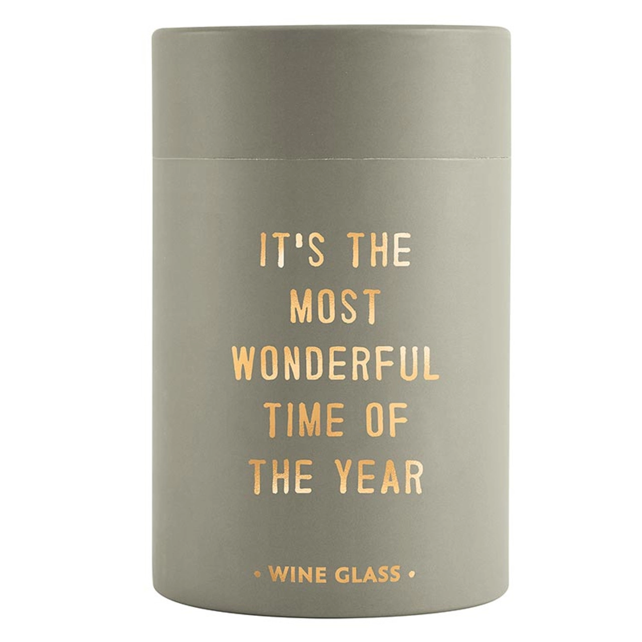 Most Wonderful Time of Year Wine Glass