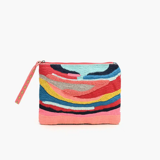 Wave Embellished Pouch