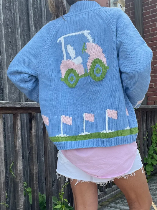 Varsity Golf Cart Cardigan