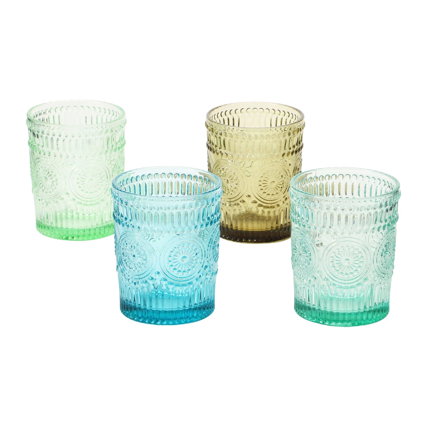 Embossed Drinking Glass Lime