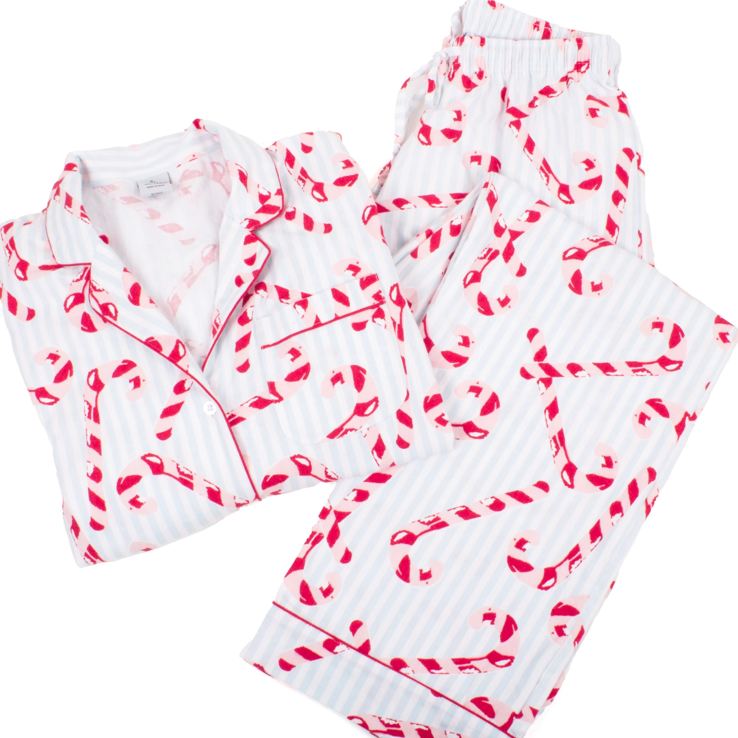 Candy Cane Stripe Flannel Pajamas