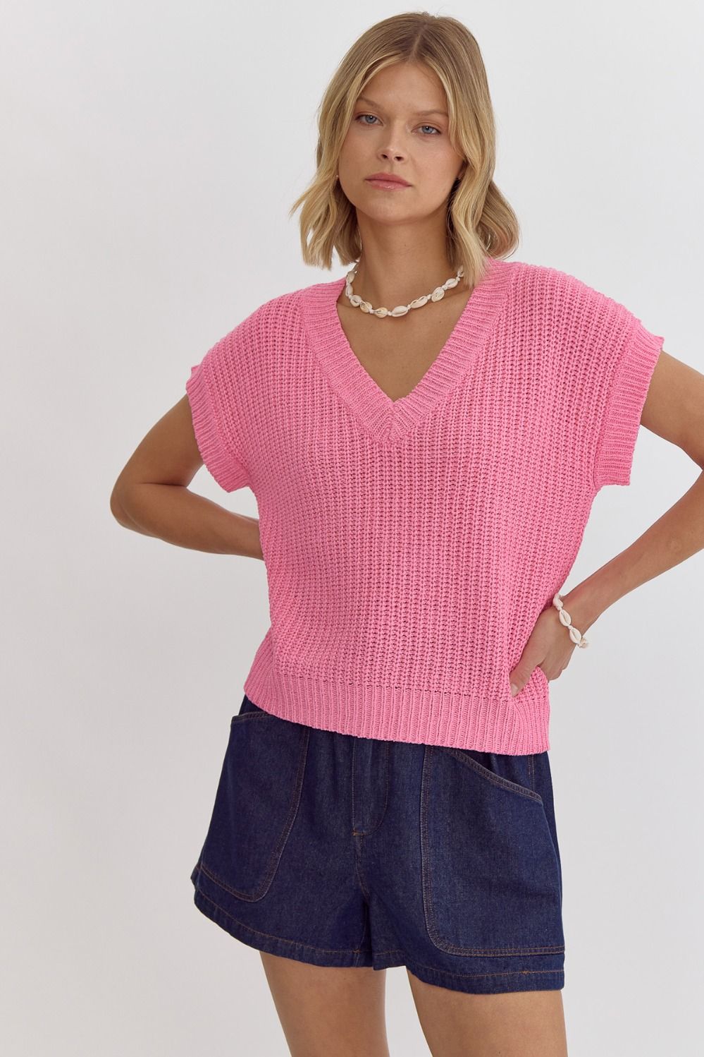 Heather Top Pink