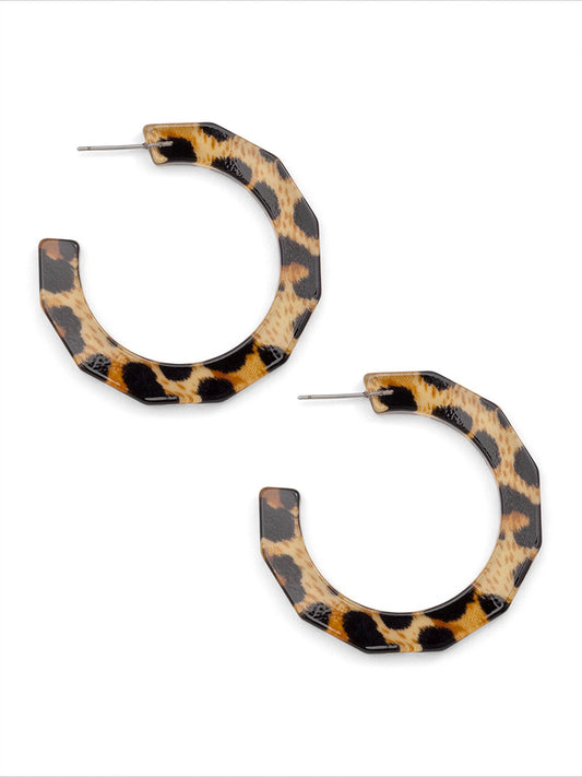 Kylie Leopard Hoops