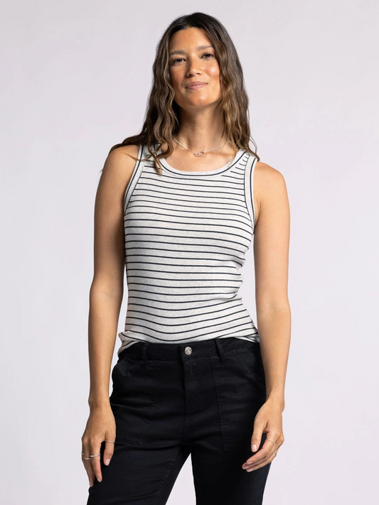 Edin Tank Grey and Black