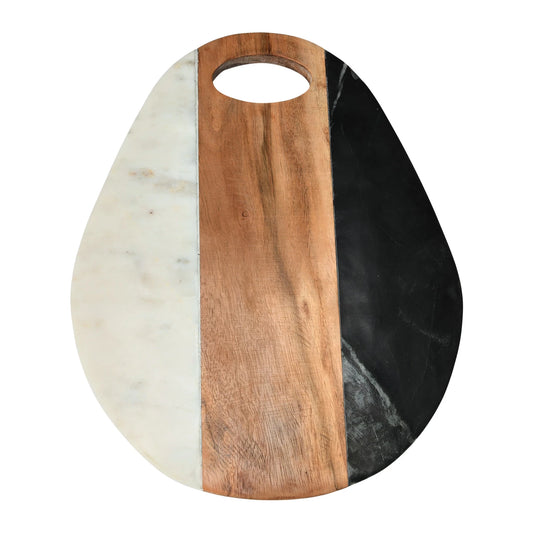 Marble & Acacia Wood Cheese Cutting Board